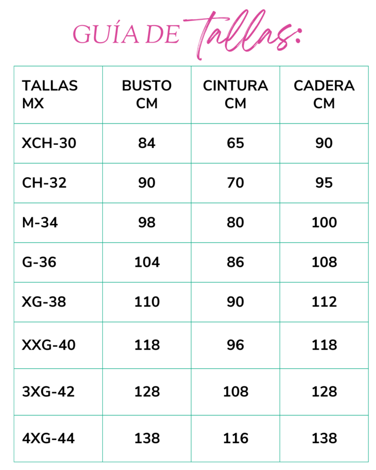 Tabla de Tallas de Ropa Artesanal