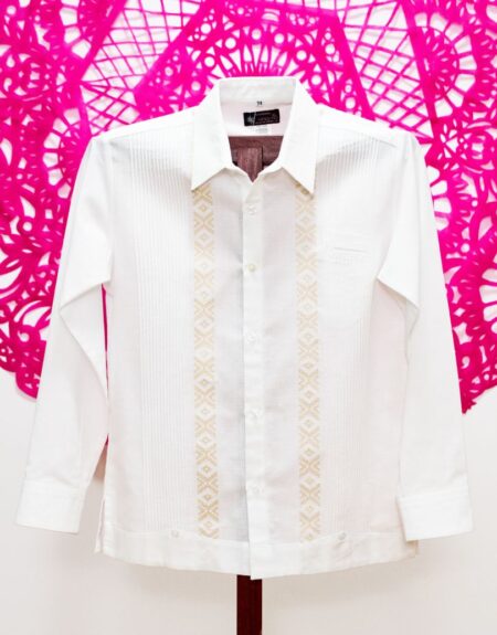 Camisa Guayabera de Punto de Cruz