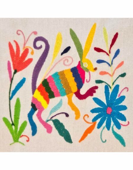 Servilleta de Manta Blanca con bordado de Armadillo