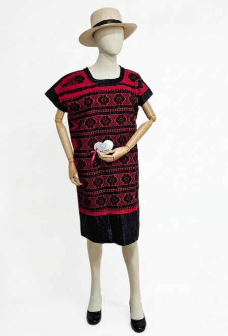 Huipil Rojo Bordado Oaxaca