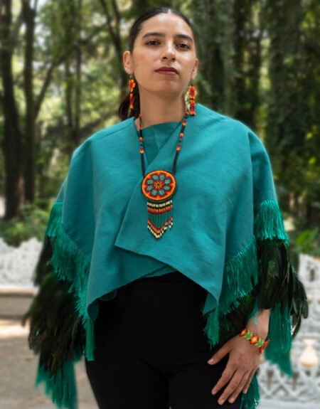 Rebozo de Plumas Verde