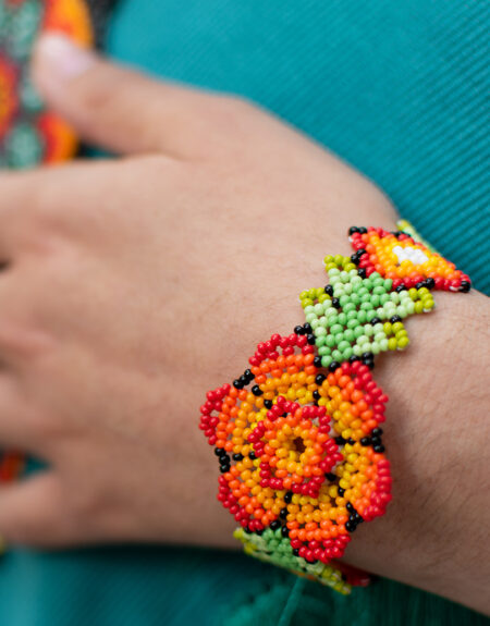 Pulsera Flor Arte Huichol