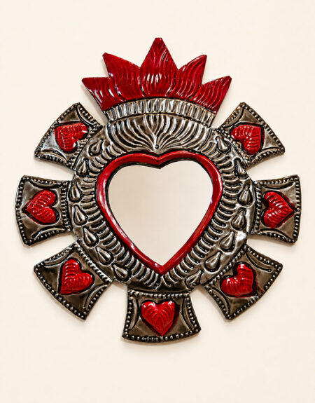 Corazón Hojalata con Espejo