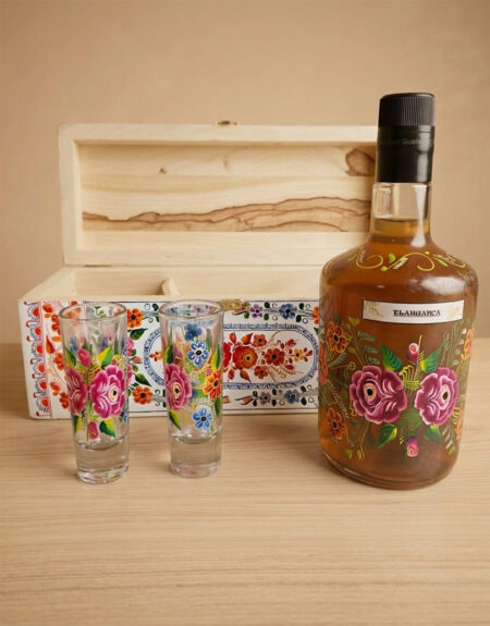 Caja Olinalá con Licor de Tlahuanca